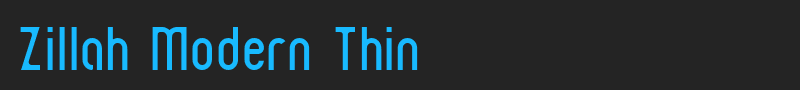 Zillah Modern Thin font